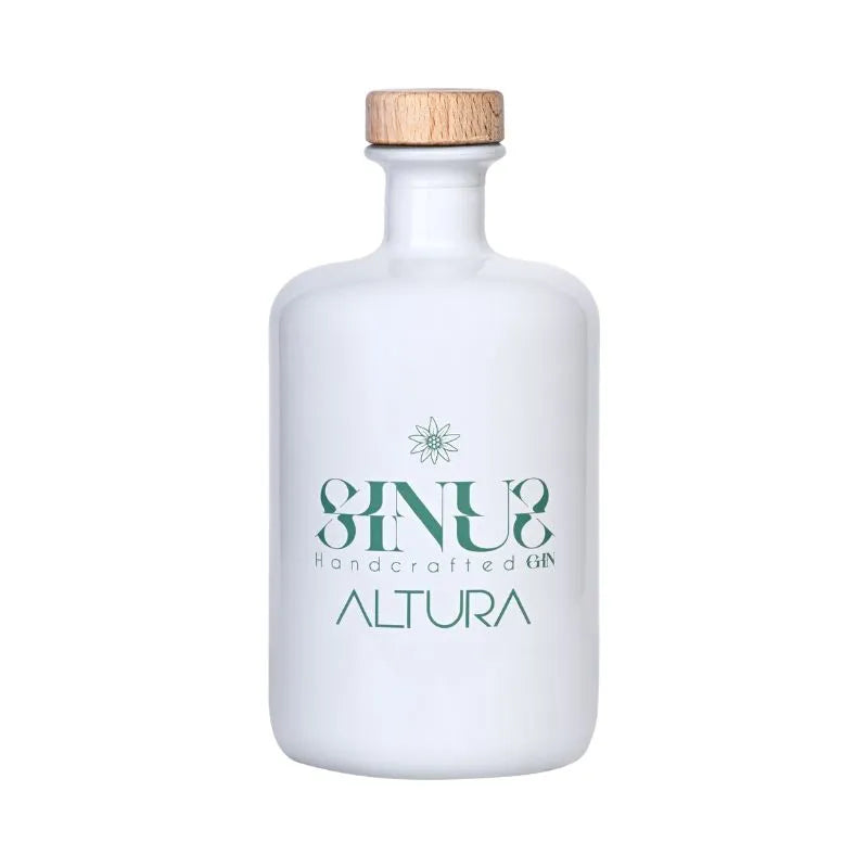 Sinus Altura Sinus Handcrafted Gin bottiglia ceramica bianca tappo legno – gin artigianale alpino acquisto online