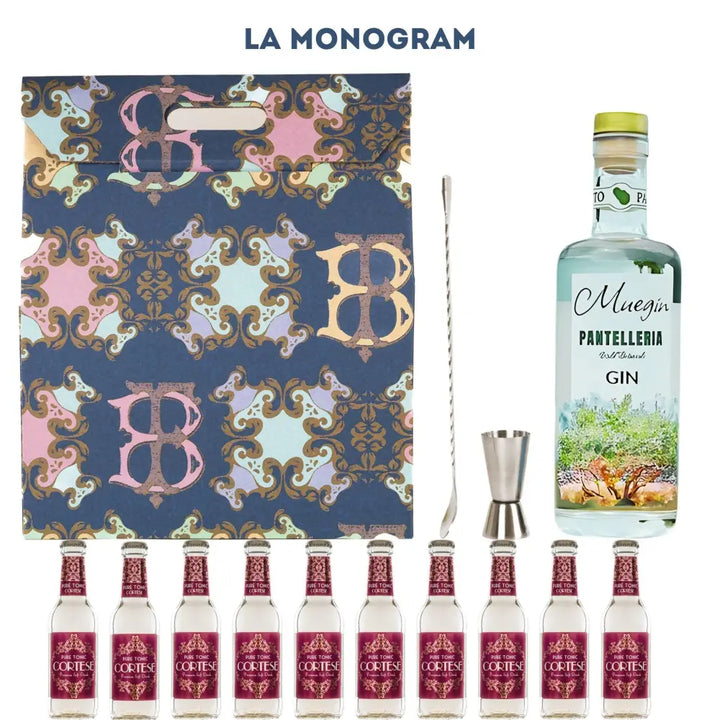 Box - La Monogram - MueGin - Pantelleria Gin - Limited Edition - Spedizione Gratuita - 500ml / Jigger + Barspoon / 10