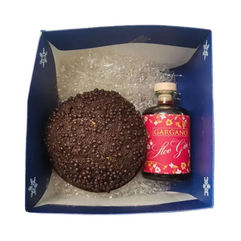 Panettone Artigianale al Cioccolato + Gargano Sloe Gin – Christmas Box - 500ml / Cioccolato - Distilled Gin