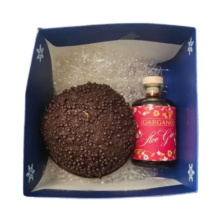 Panettone Artigianale al Cioccolato + Gargano Sloe Gin – Christmas Box - 500ml / Cioccolato - Distilled Gin