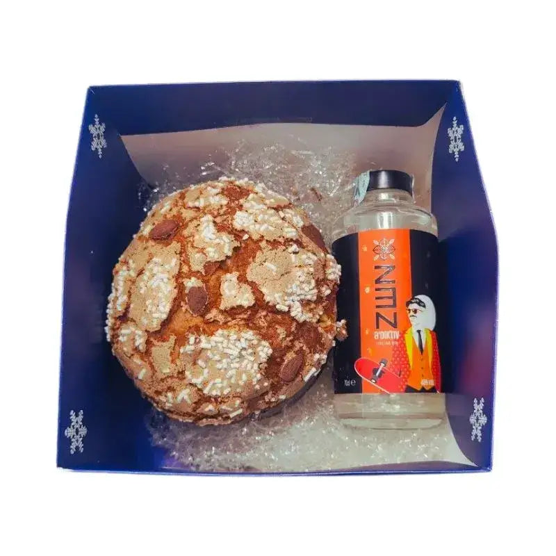 Panettone Classico Artigianale + Gin Zen Ediktiv Agrumato – Christmas Box - 700ml / Classico 500g - Distilled Gin