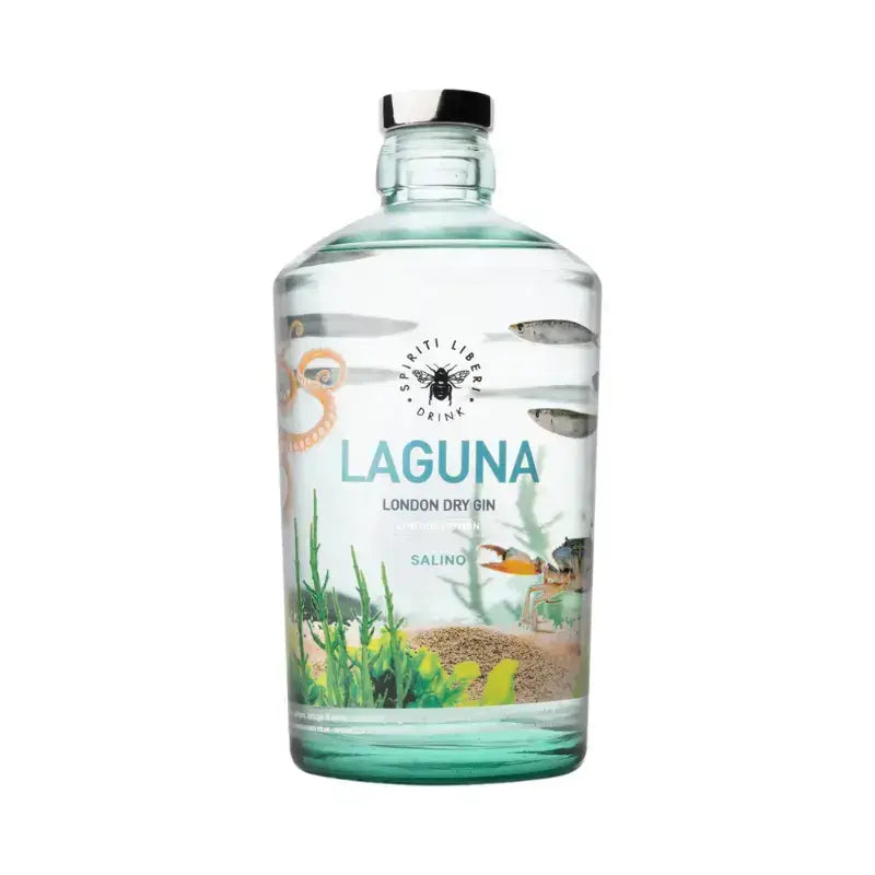 Bottiglia Spiriti Liberi Gin Laguna Limited Edition 70cl gin artigianale salino vetro verde acqua

