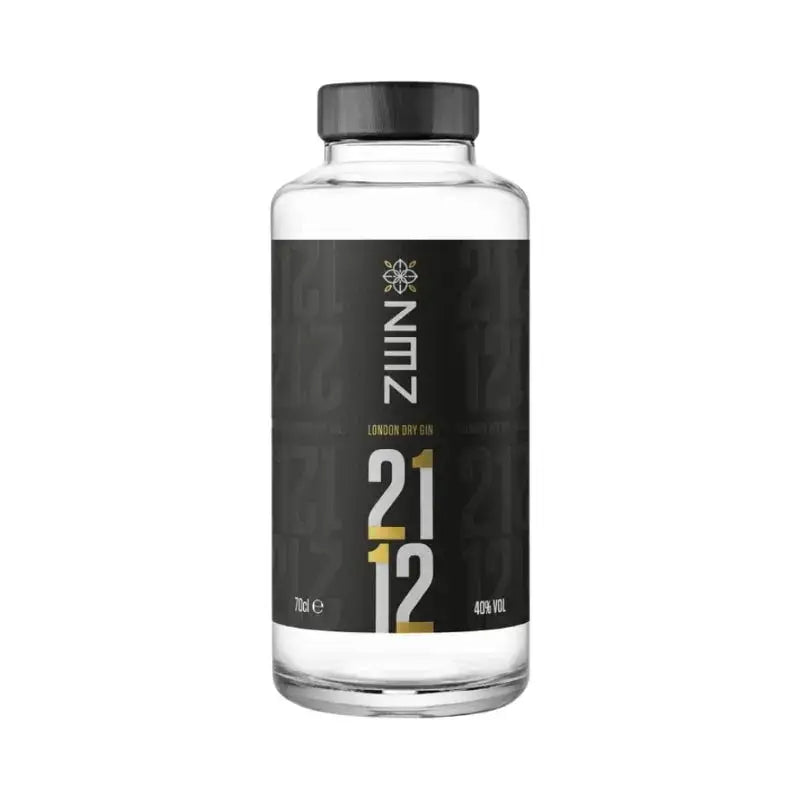 Bottiglia di Zen Gin 21 12 London Dry 700ml – gin artigianale italiano distillato con ginepro e camomilla, dal gusto secco ed elegante, perfetto per gin tonic classici