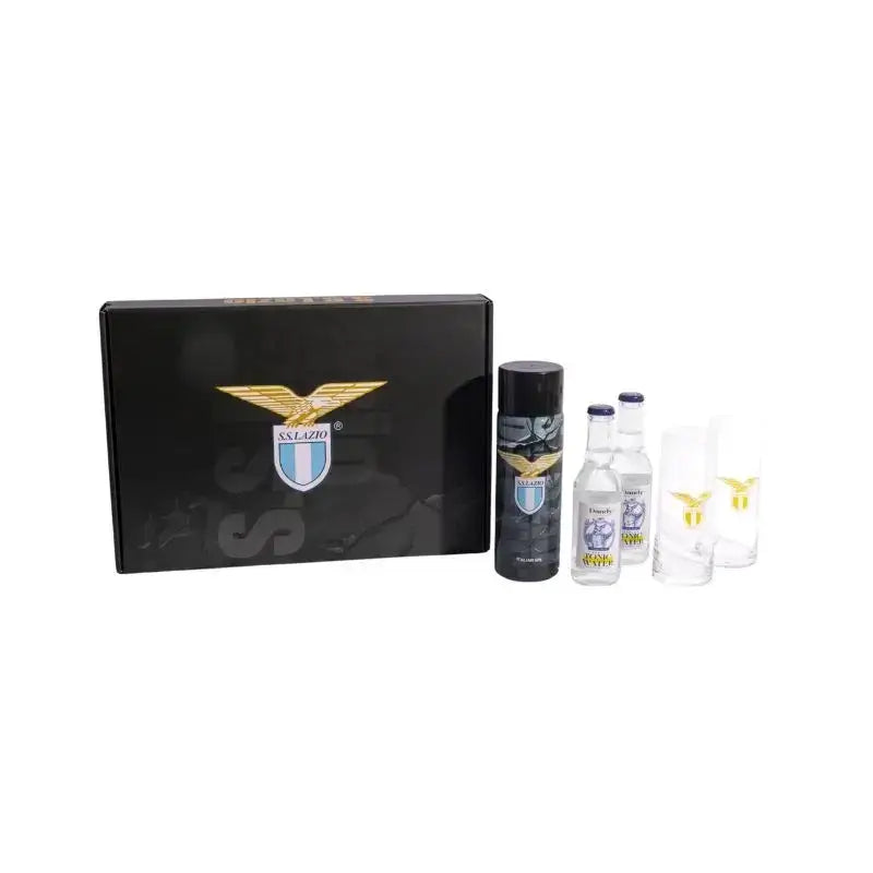 Cofanetto deluxe gin SS Lazio – bottiglia di gin Zen, 2 bicchieri e 2 toniche artigianali per un’esperienza gin tonic completa in edizione ufficiale